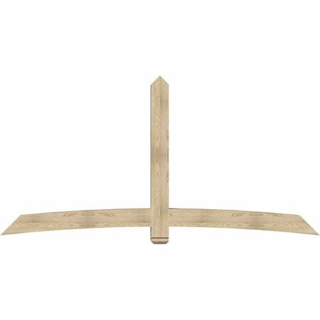 Ekena Millwork Bellingham Rough Sawn Timber Gable Bracket, Douglas Fir, 108"W x 54"H x 6"D x 6"F, 12/12 Pitch GBW108X54X0606BEL00RDF